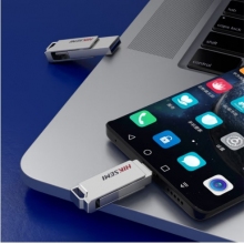 海康威視（HIKVISION）128GB Type-C USB3.2手機(jī)U盤X327C銀色 高速讀寫雙接口手機(jī)電腦通用車載優(yōu)盤